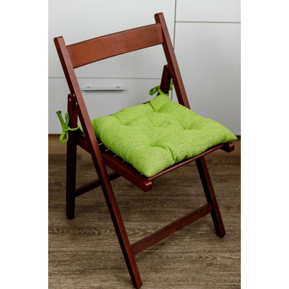 Подушка для стільця Прованс Chenilla салатова 40x40 см (34839) - фото 2