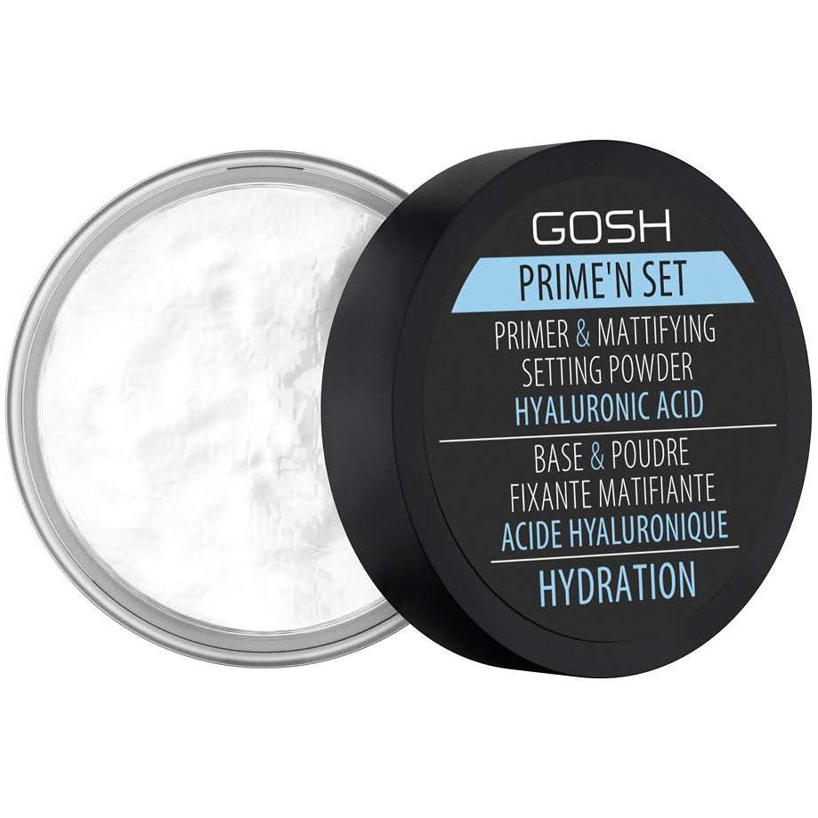 Основа під макіяж пудрова Gosh Prime'n Set Primer & Mattifying Setting Powder Hyaluronic Acid розсипчаста, 003 Hydration, 7 г - фото 2