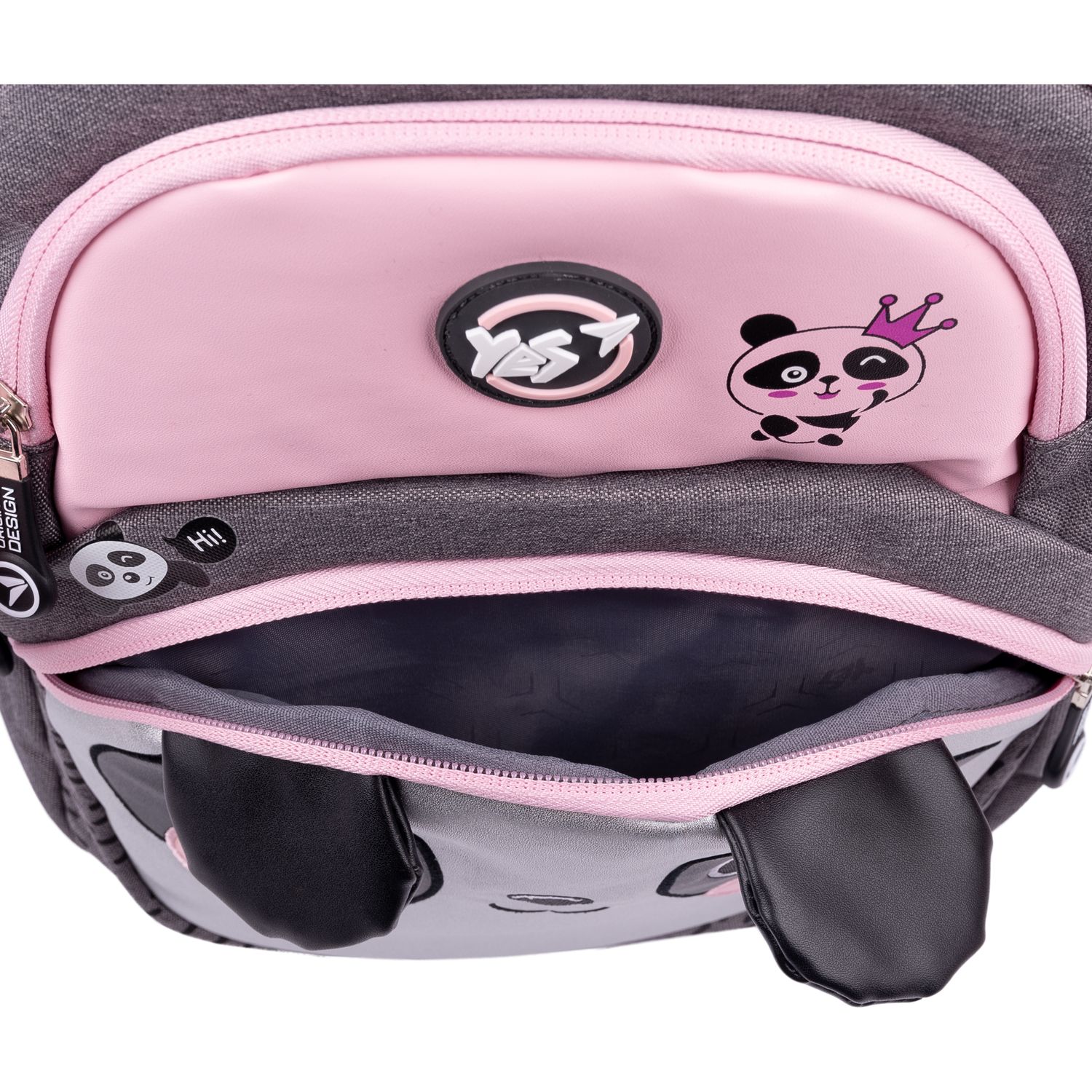 Рюкзак Yes TS-42 Hi panda, серый с розовым (554676) - фото 12