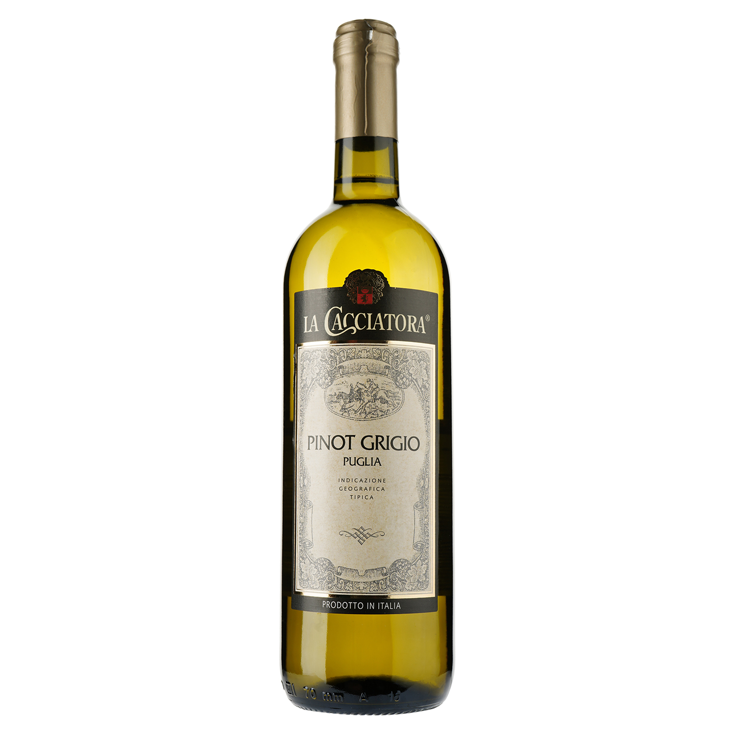 Вино La Cacciatora Pinot Grigio Puglia, белое, сухое, 0,75л - фото 1