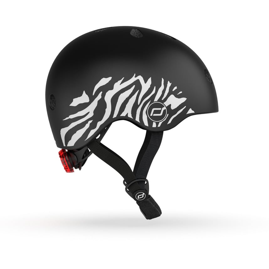 Шлем защитный Scoot and Ride, с фонариком, 45-51 см (XXS/XS), зебра - фото 5