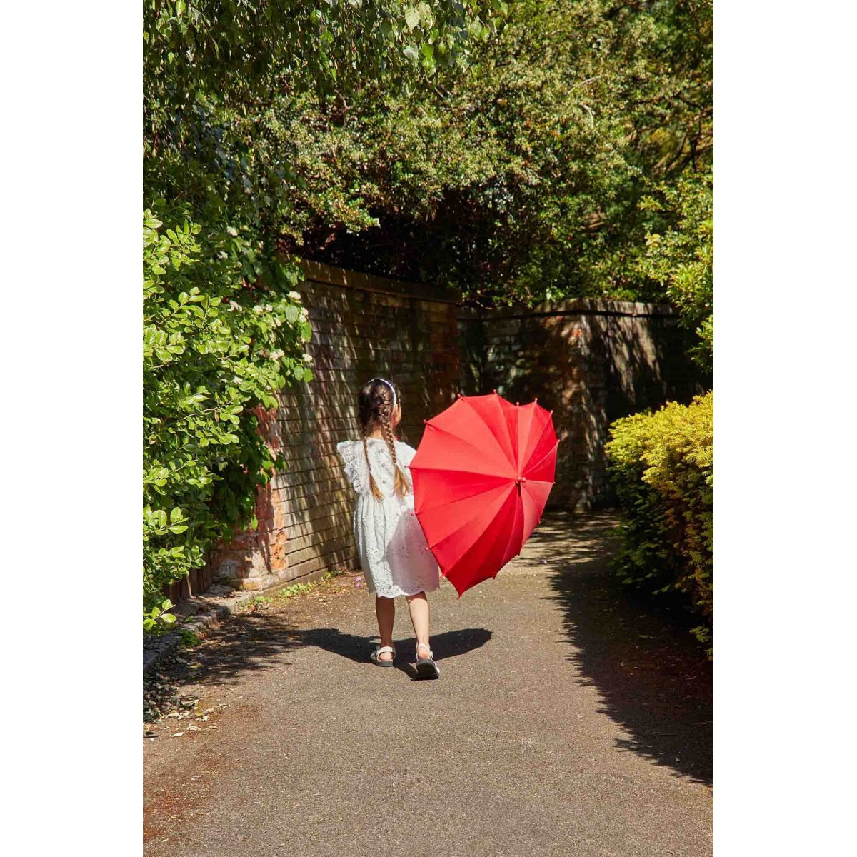 Детский зонт-трость механическая Fulton 80 см красный - фото 8