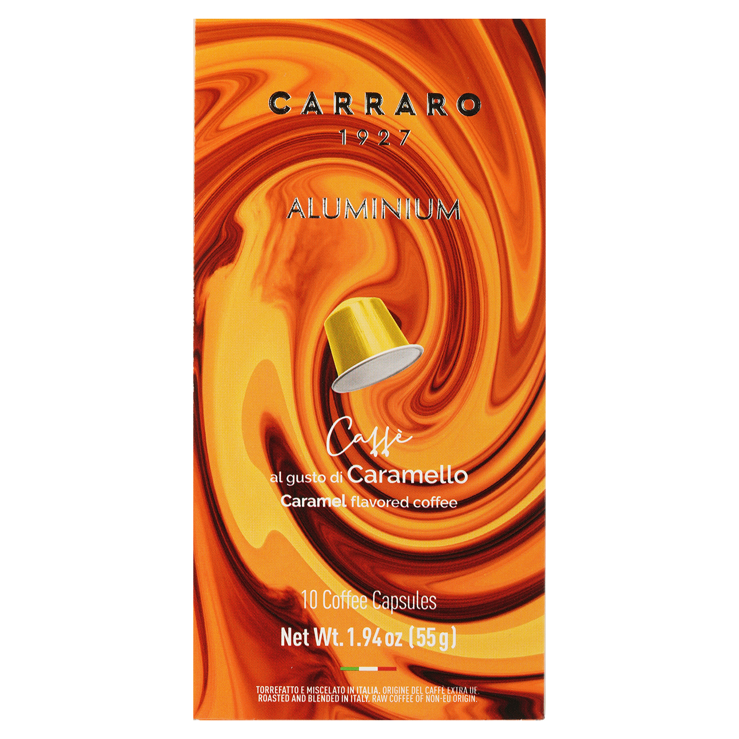 Кофе в капсулах Carraro Nespresso Aluminium Caramello 55 г (10 шт. х 5.5 г) - фото 1