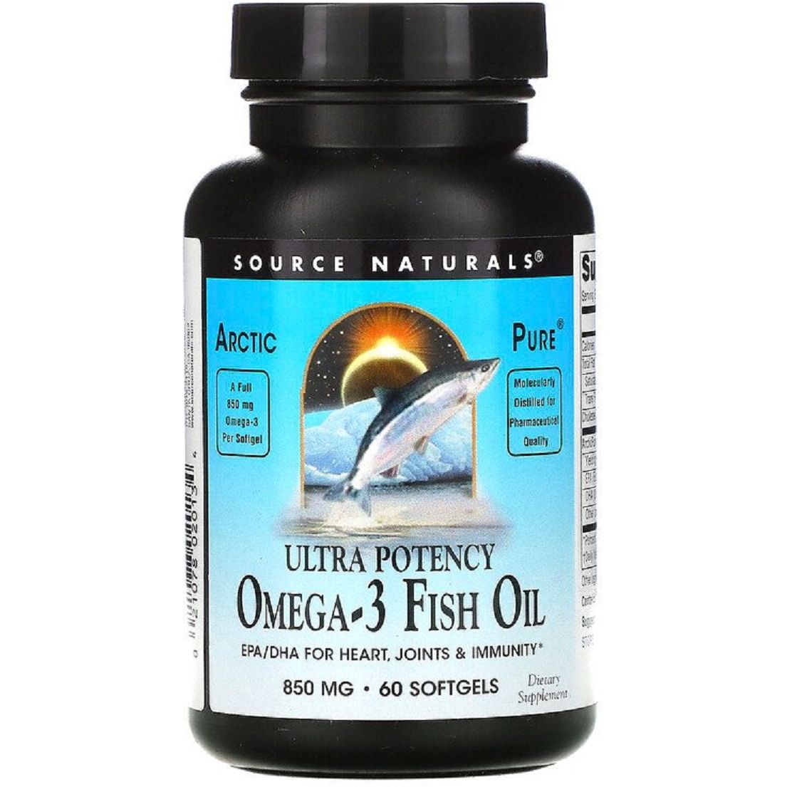 Омега 3 Source Naturals Arctic Pure з риб'ячого жиру 60 желатинових капсул - фото 1