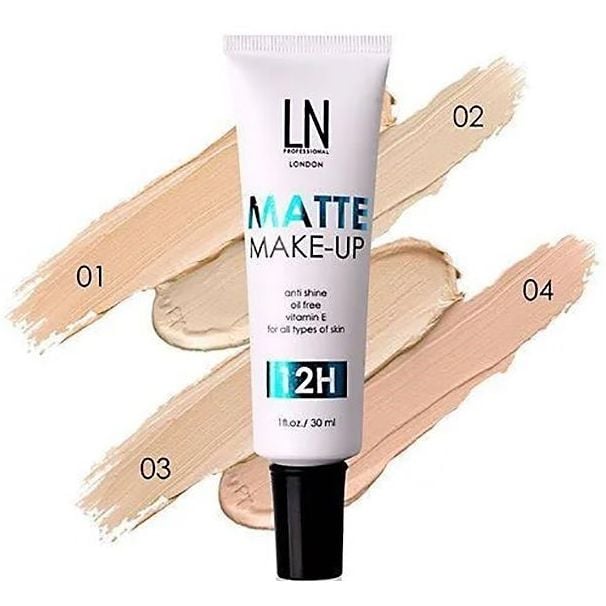 Матирующий тональный крем для лица LN Professional 12H Matt Make-Up тон 02, 30 мл - фото 2