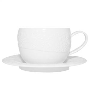 Чашка с блюдцем Krauff Garden Collection, белый, 250 мл (21-252-033) - фото 1