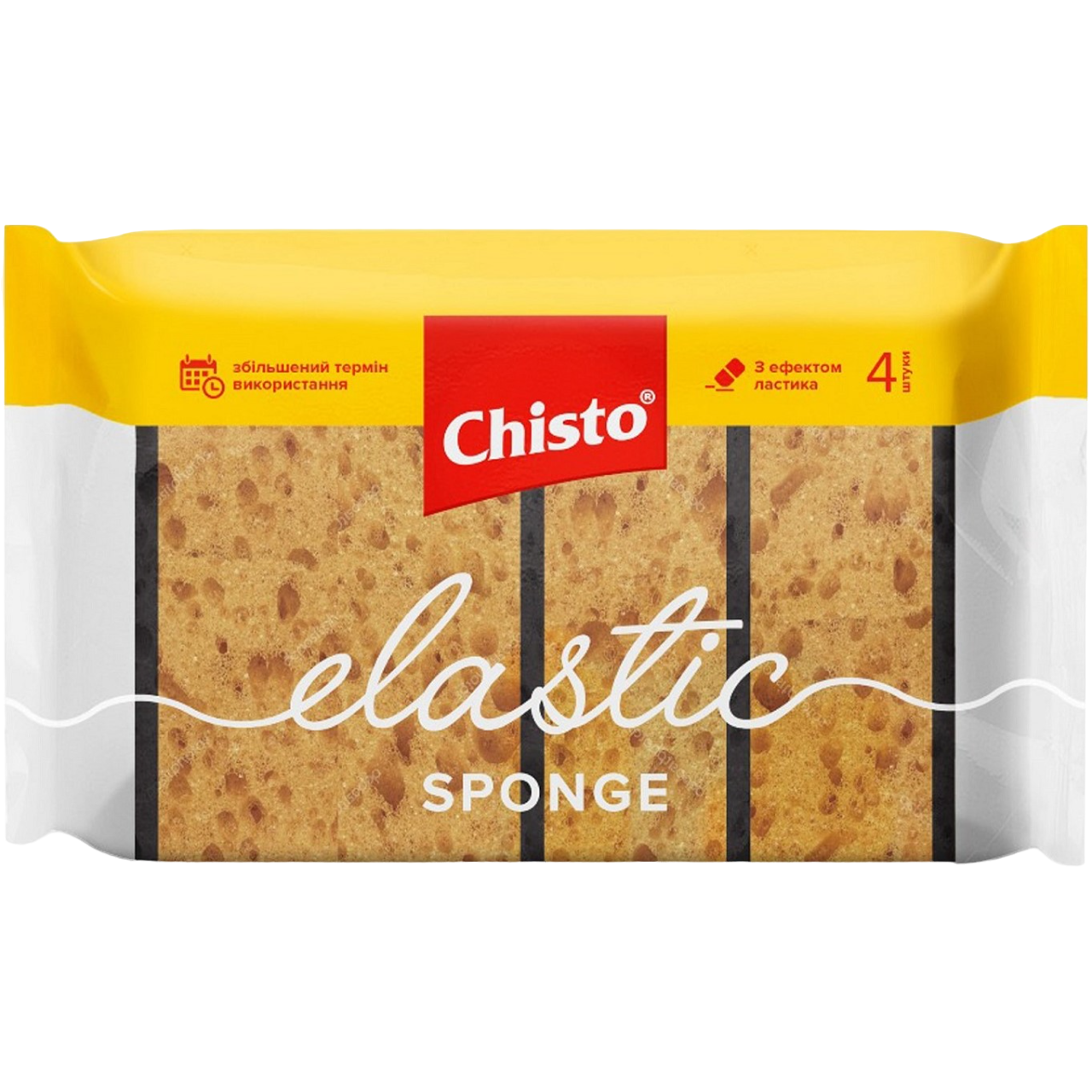 Губки кухонні Chisto Elastic Sponge, 4 шт. - фото 1