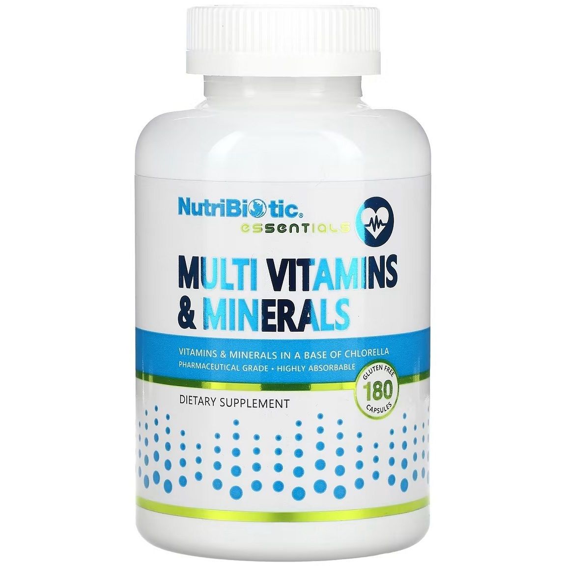 Мультивітаміни та мінерали NutriBiotic Essentials Multi Vitamins & Minerals 180 капсул - фото 1