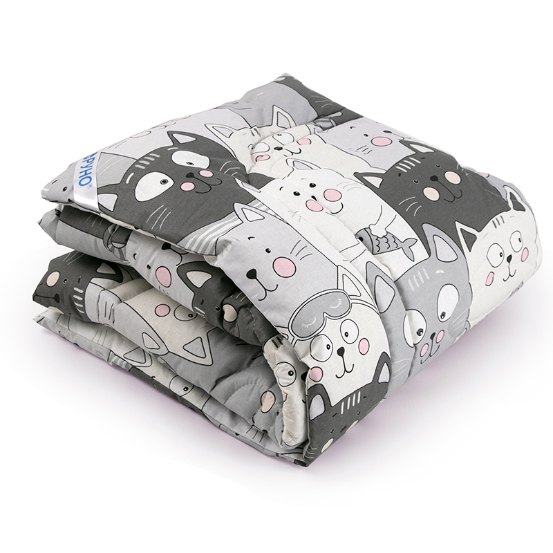 Одеяло детское Руно 140х105 см шерстяное (320.02ШУ_Grey Cat) - фото 2