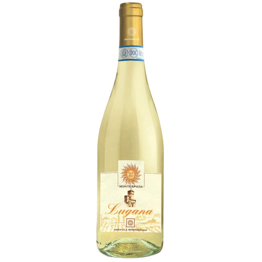 Вино Montespada Lugana DOC, біле, сухе, 13,5%, 0,75 л - фото 1