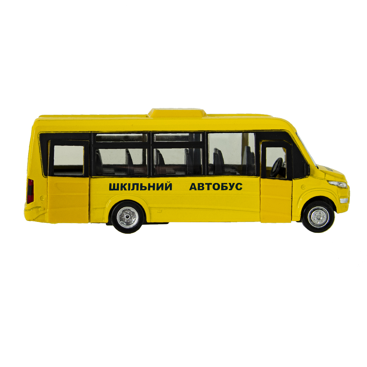 Автомодель Technopark Автобус Iveco Daily Дети, желтый (DAILY-15CHI-YE) - фото 4