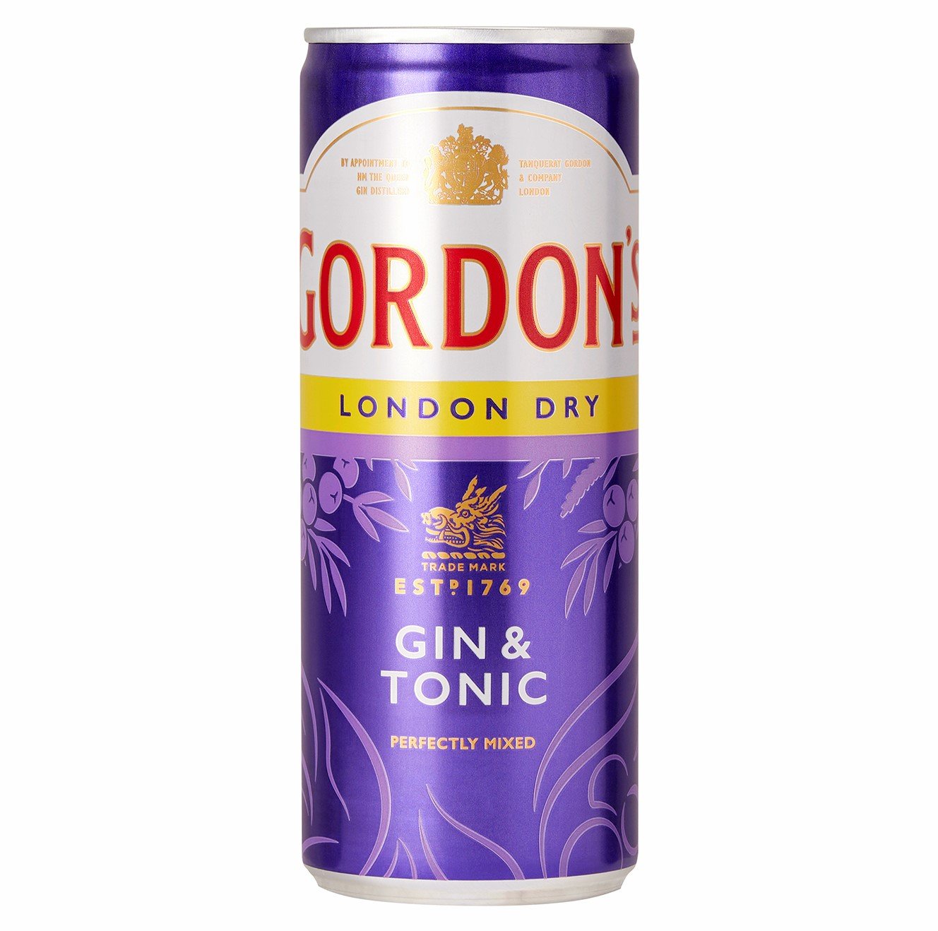 Напиток слабоалкогольный Gordon's Gin & Tonic ж/б, 0,25 л, 6,4% (878966) - фото 1