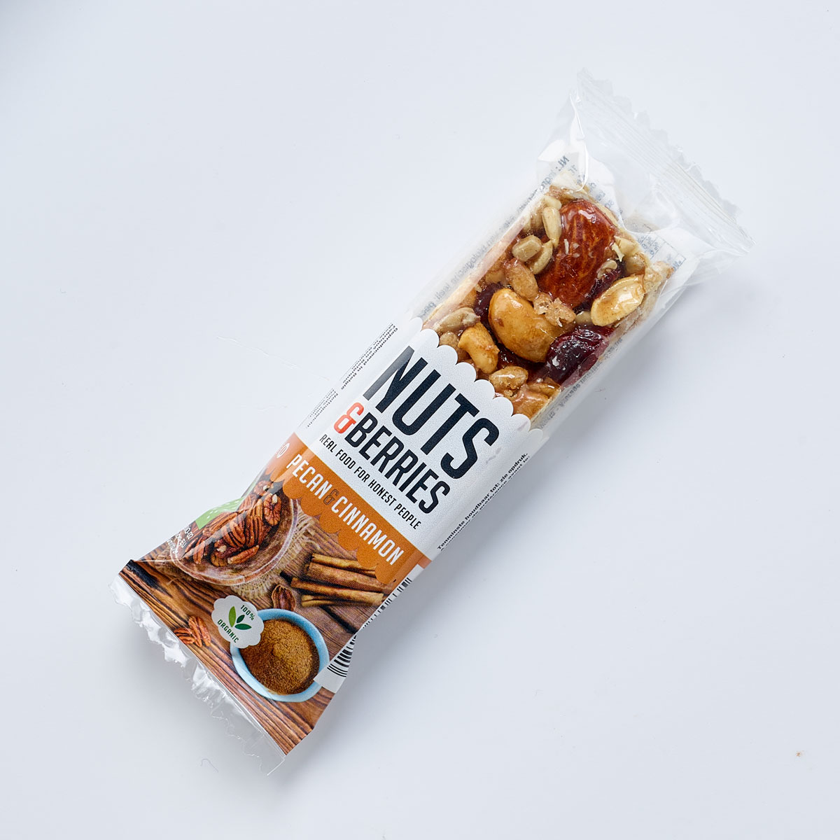 Батончик Nuts & Berries ореховый с пеканом и корицей органический 30 г - фото 2