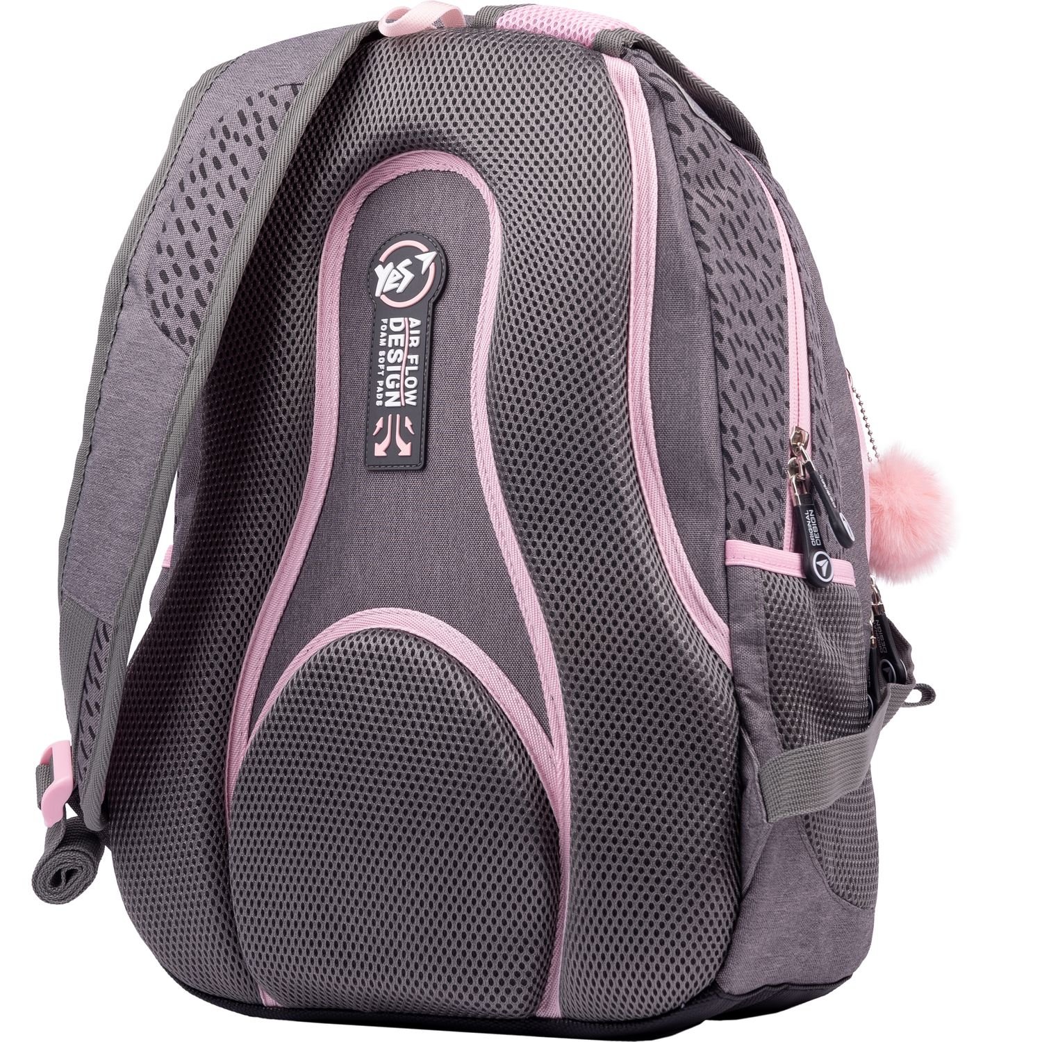 Рюкзак Yes TS-42 Hi panda, сірий з рожевим (554676) - фото 4