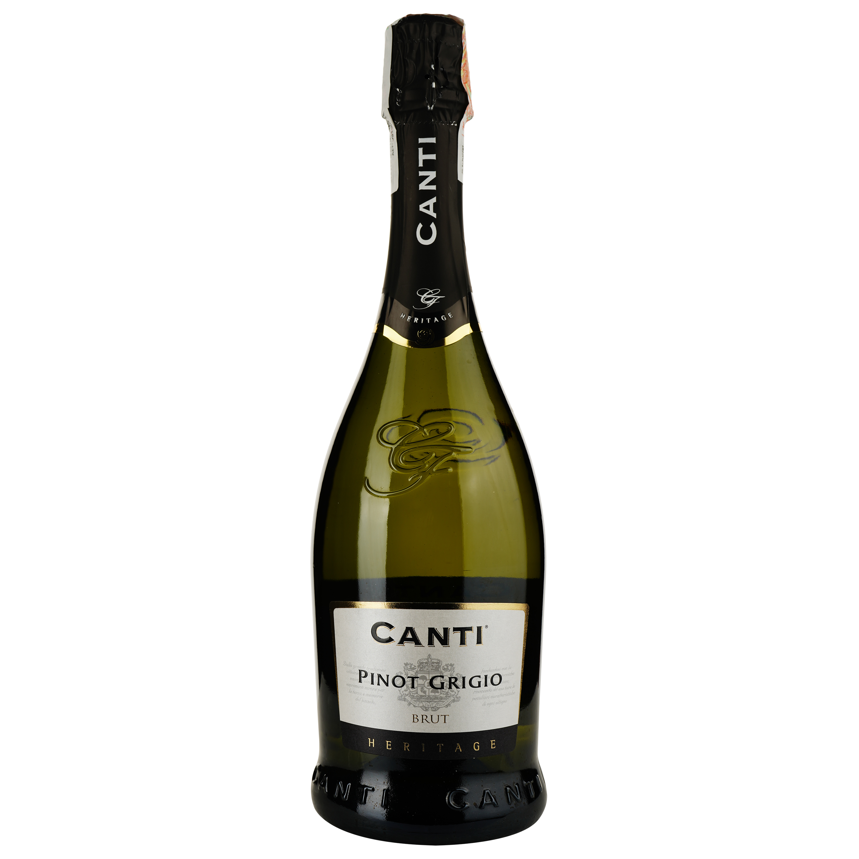 Вино ігристе Canti Pinot Grigio Brut, біле, брют, 11,5%, 0,75 л, подарункова упаковка (W3510) - фото 2