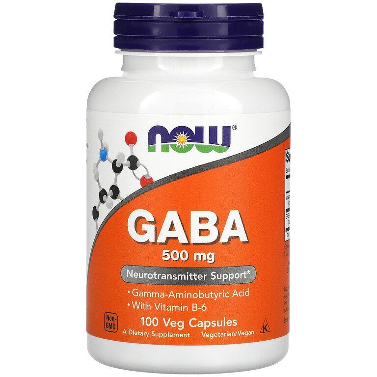 Габа Now Gaba Neurotransmitter Support 500 мг 100 капсул - фото 1