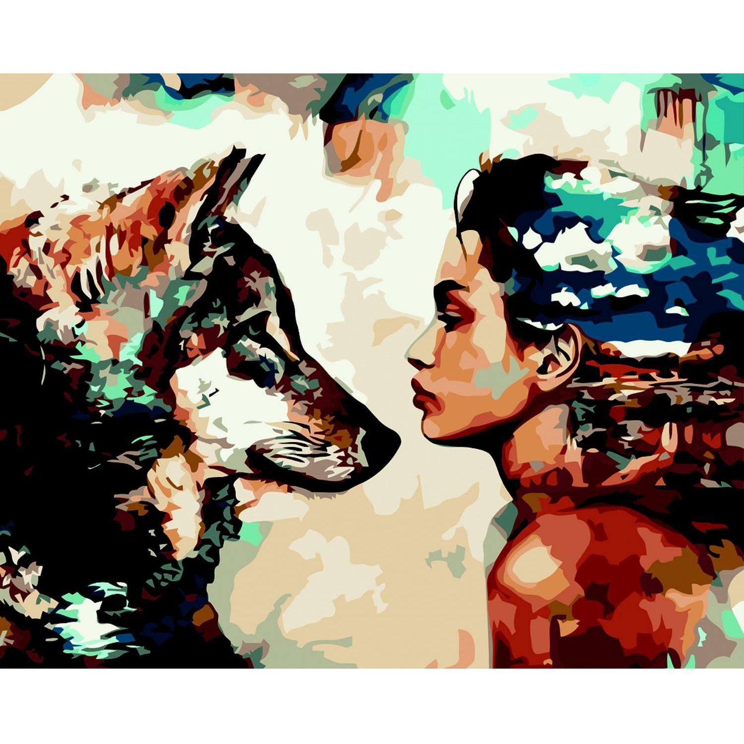 Картина по номерам ZiBi Art Line Взгляд волчицы 40х50 см (ZB.64259) - фото 1