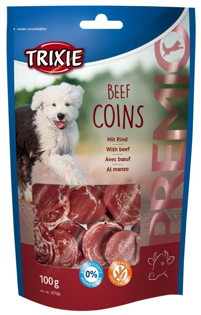 Ласощі для собак Trixie Premio Beef Coins, з яловичиною 100 г - фото 1