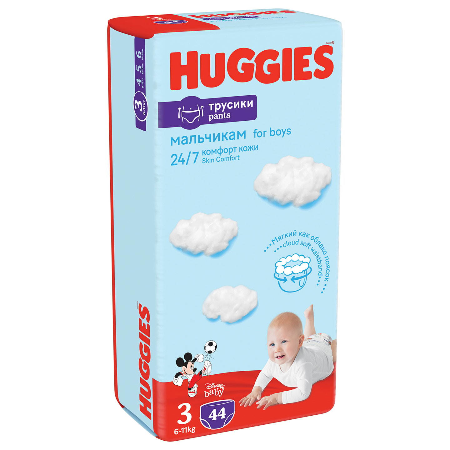 Подгузники-трусики для мальчиков Huggies Pants 3 (6-11 кг), 44 шт. - фото 2