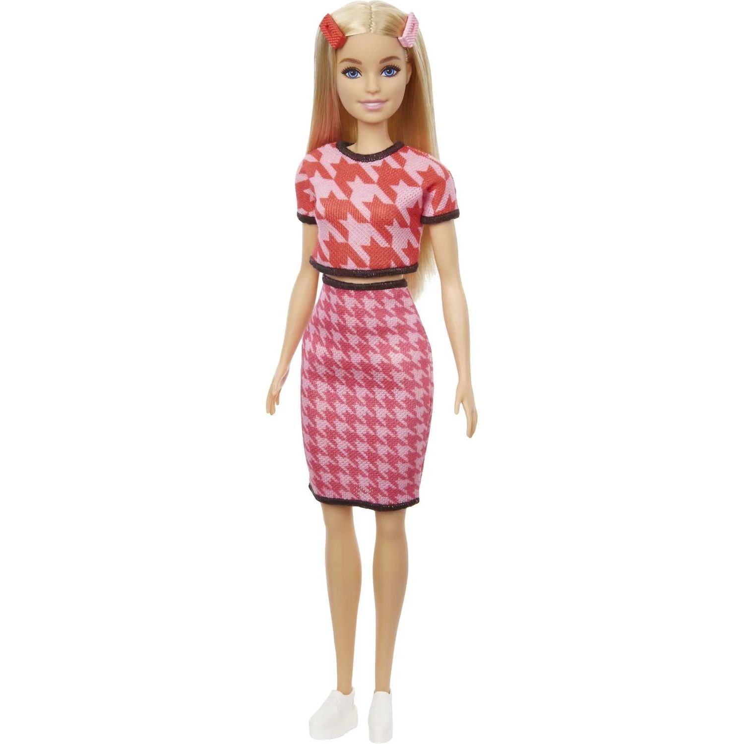 Кукла Barbie Модница в костюме в ломаную клетку (GRB59) - фото 1