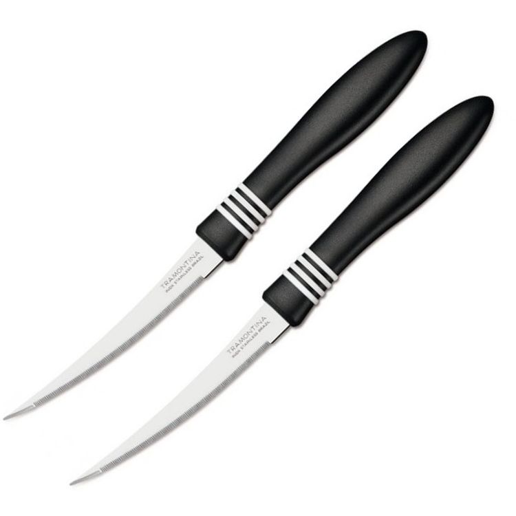 Набор ножей для помидоров Tramontina Cor&Cor 127 мм 2 шт. черный (23462/205) - фото 1