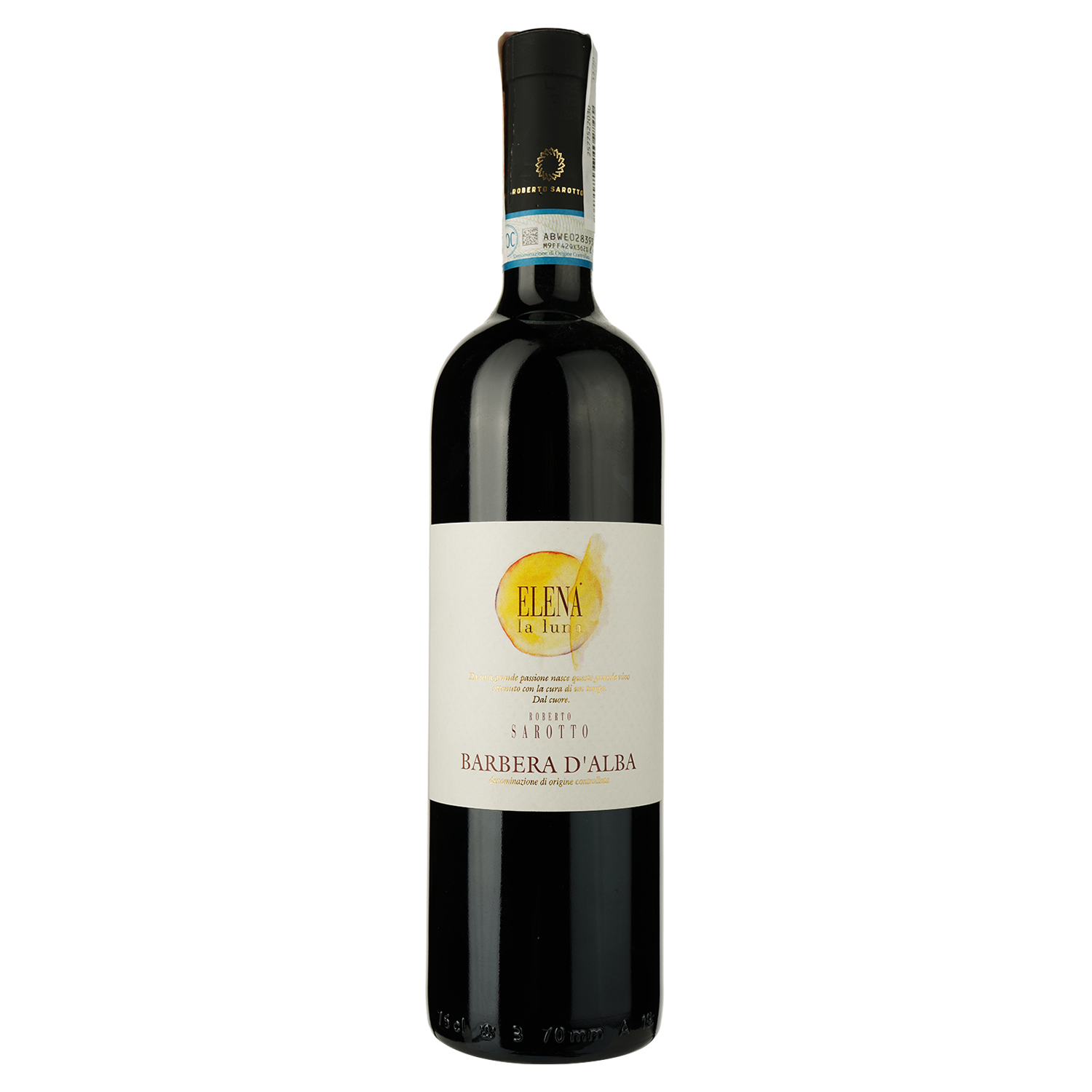 Вино Roberto Sarotto Barbera d'Alba Elena la Luna DOC, красное, сухое, 0,75 л - фото 1