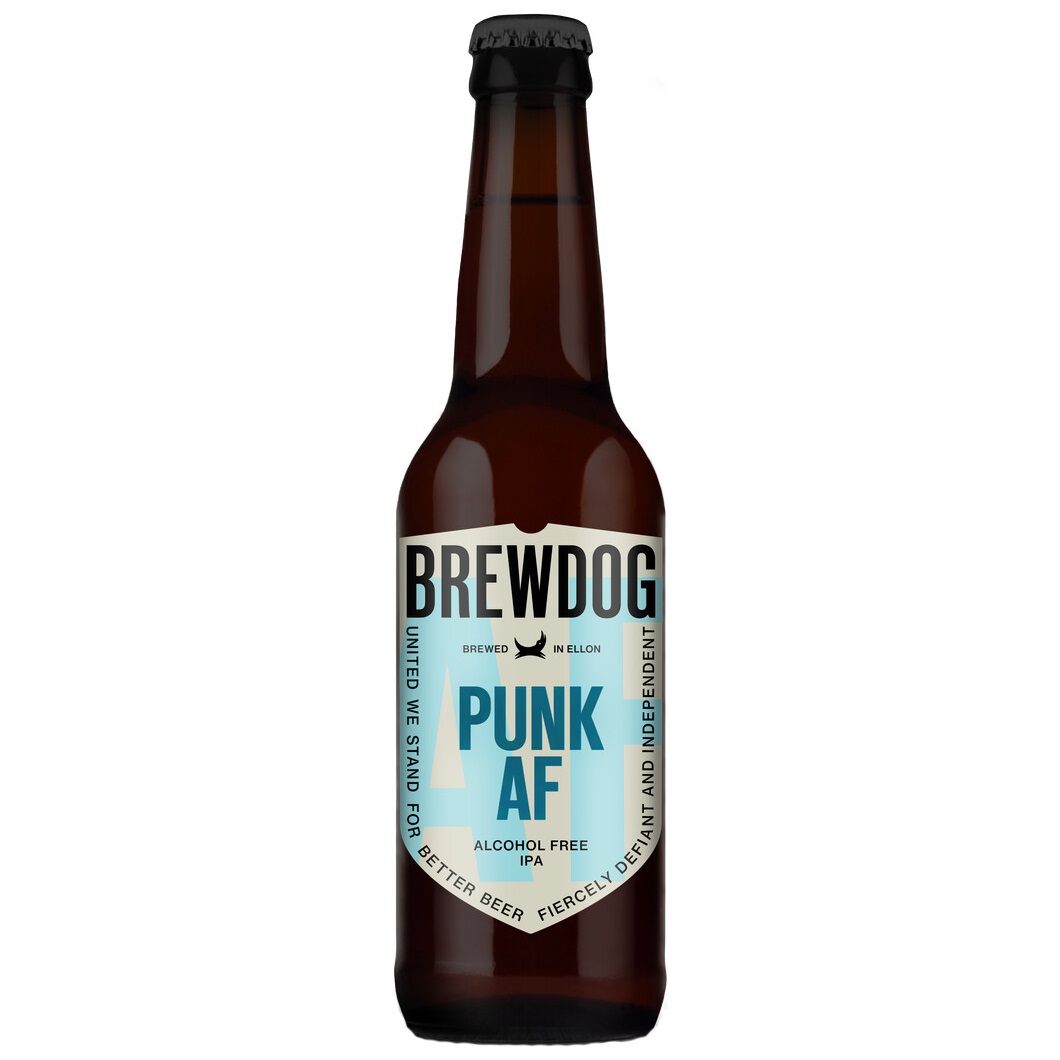 Пиво безалкогольное BrewDog Punk AF, светлое, фильтрованное, 0,5%, 0,33 л - фото 1