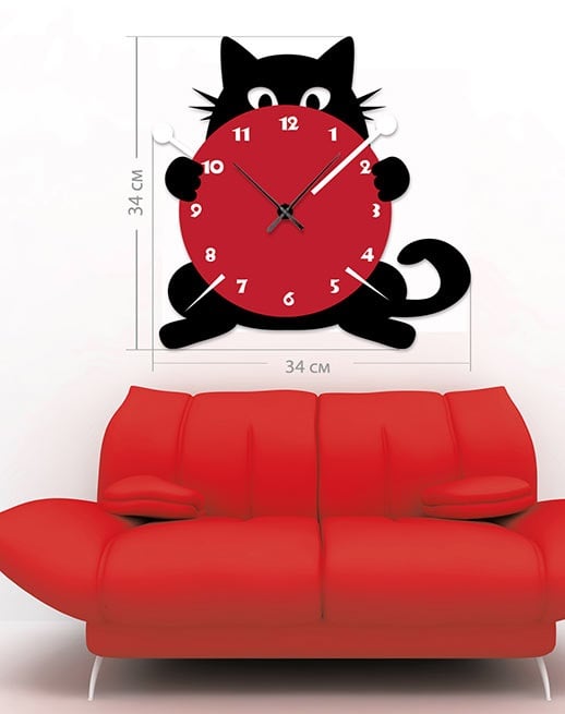 Настінний годинник Art-Life Collection, 34х34 см, червоний (1A-8-34x34_c) - фото 1