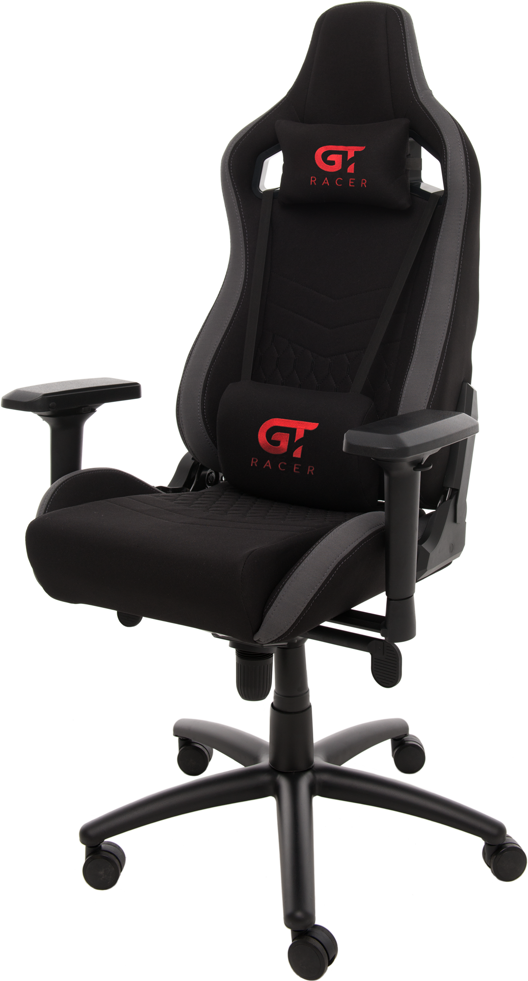 Геймерское кресло GT Racer черное с серым (X-0712 Shadow Gray) - фото 4