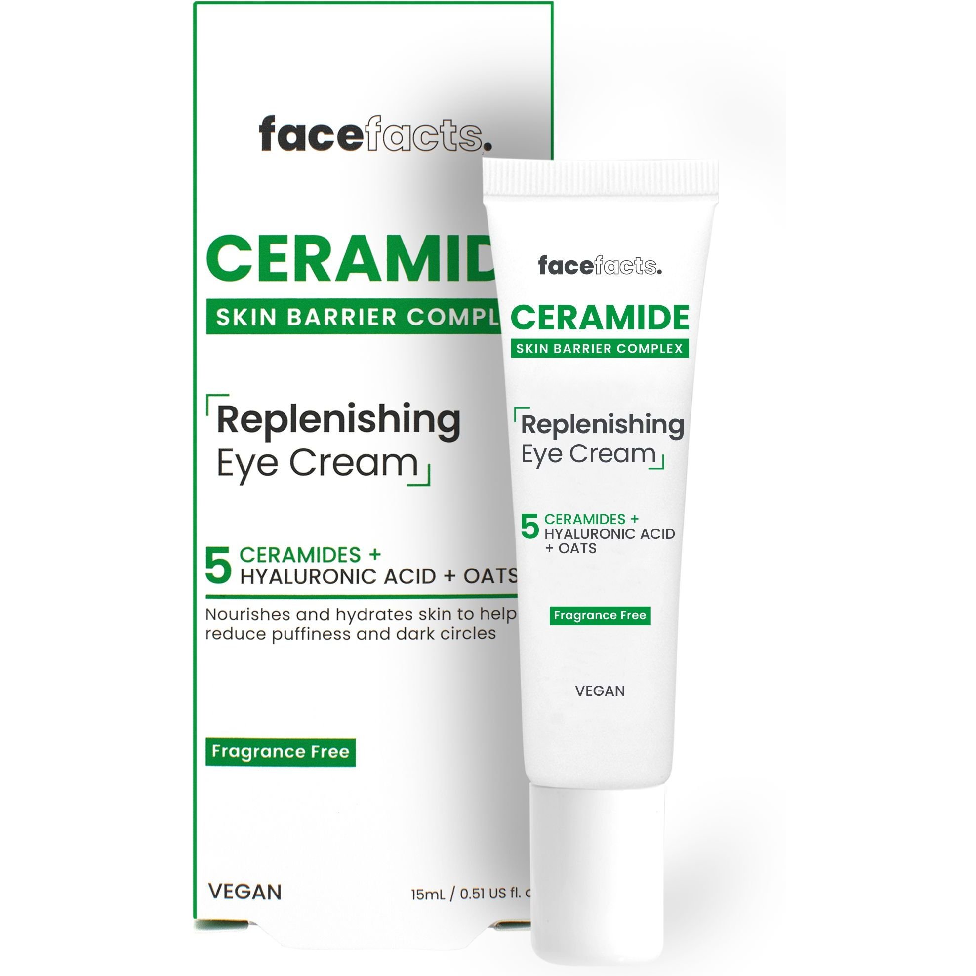 Відновлюючий крем для шкіри навколо очей Face Facts Ceramide Skin Barrier Complex Replenishing Eye Cream з керамідами 15 мл - фото 1