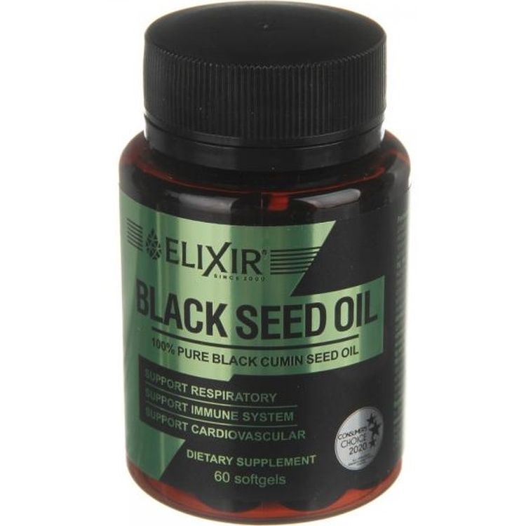 Дієтична добавка Elixir Black Seed Oil 500 мг 60 капсул - фото 1