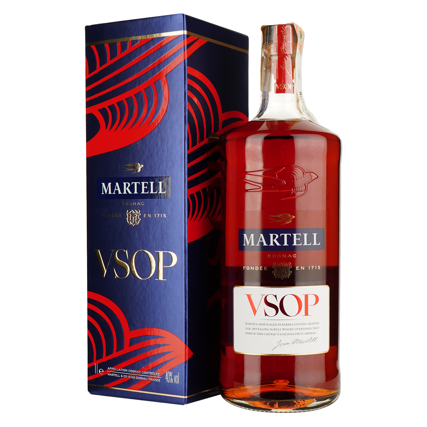 Коньяк Martell VSOP 40% 1 л в коробці - фото 1