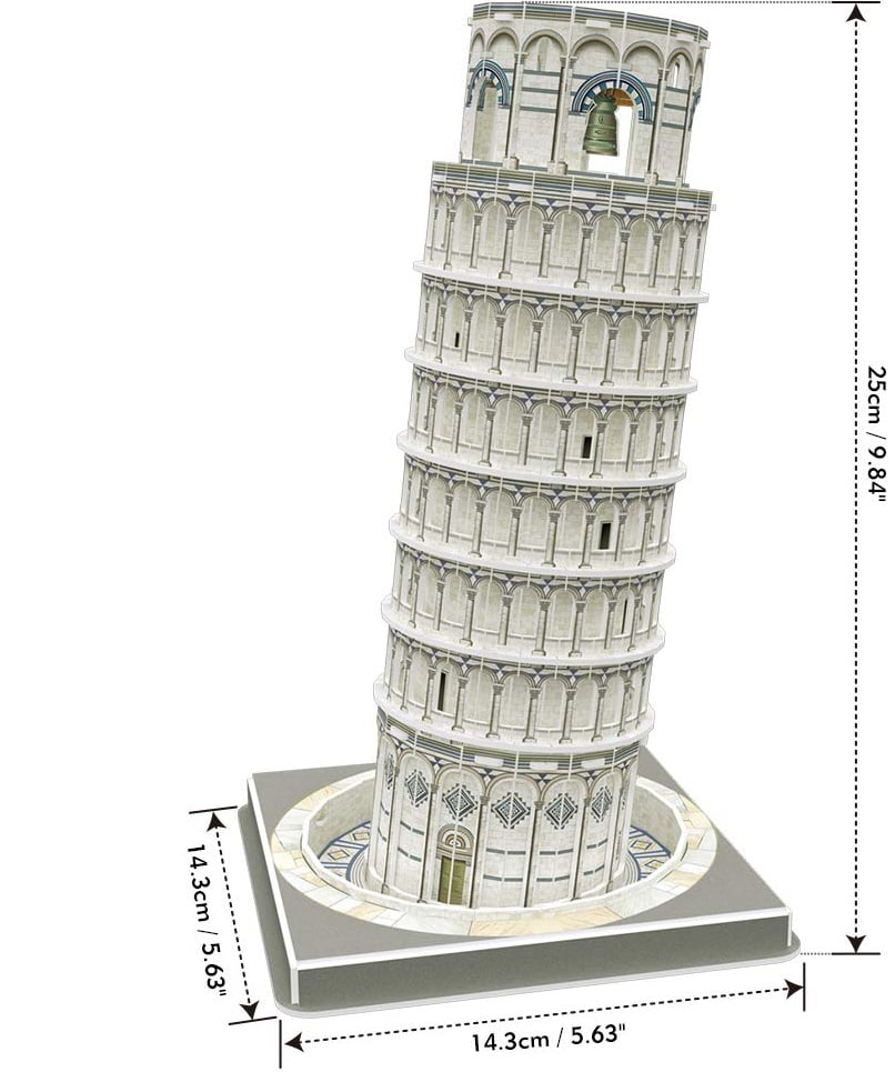 3D Пазл CubicFun Пізанська вежа, 27 елементів (C241h) - фото 4