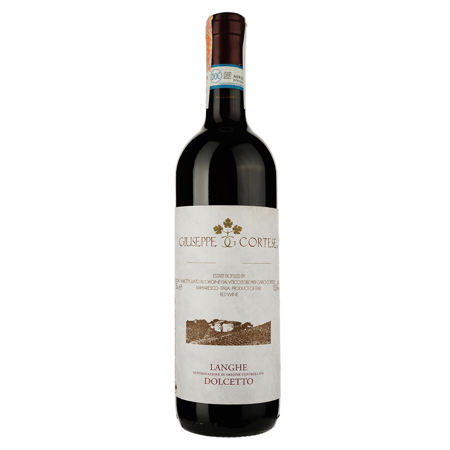 Вино Giuseppe Cortese Langhe Dolcetto, 12,5%, 0,75 л (ALR15646) - фото 1