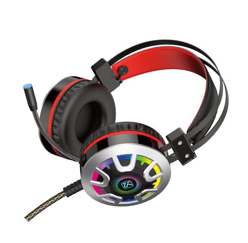 Игровые наушники iKAKU KSC-453 Longhun RGB Black / Red с микрофоном - фото 2