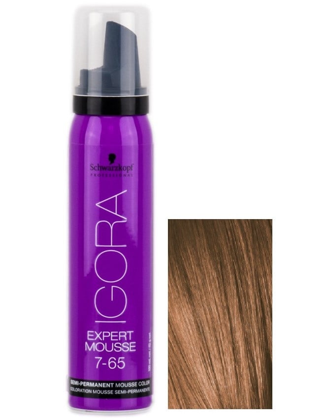 Мус-фарба для волосся Schwarzkopf Professional Igora Expert Mousse, відтінок 7-65, 100 мл (1917260) - фото 3