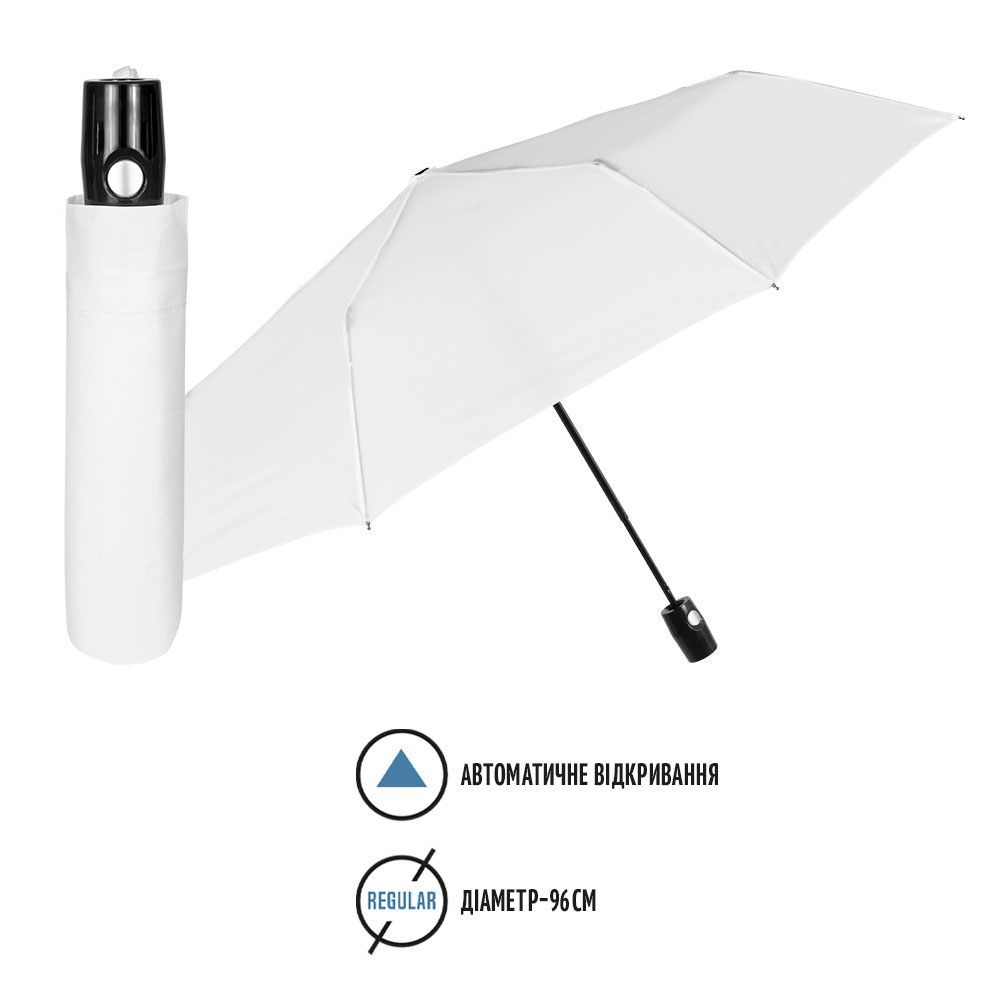 Зонтик Perletti Ombrelli складной автоматический белый (96007-04) - фото 2