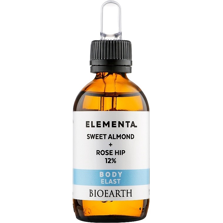 Сироватка для еластичності шкіри Bioearth Elementa Sweet Almond Rose Hip 12% 50 мл - фото 1
