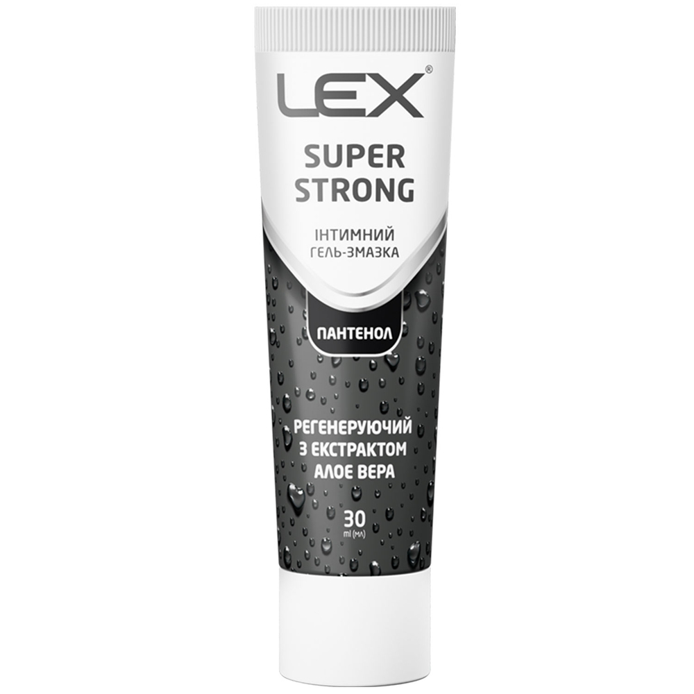 Інтимний гель-змазка Lex Super Strong регенерувальний, з екстрактом Алое Вера, 30 мл (LEX Gel_Super Strong_30) - фото 1