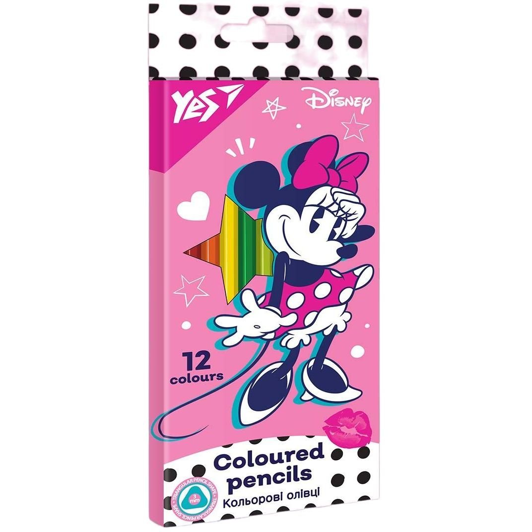 Олівці кольорові Yes Minnie Mouse, 12 кольорів (290668) - фото 1