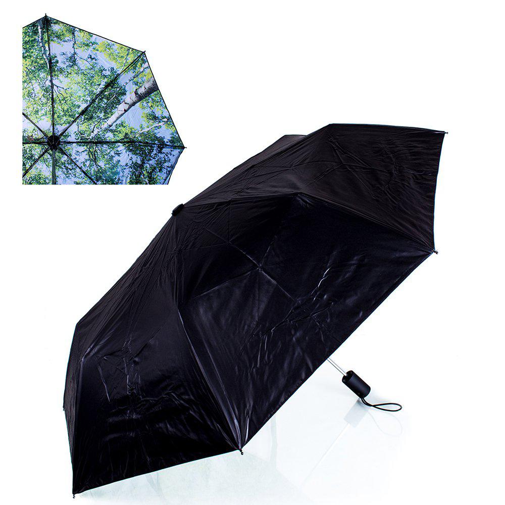 Женский складной зонтик полуавтомат Fare 100 см черный - фото 2