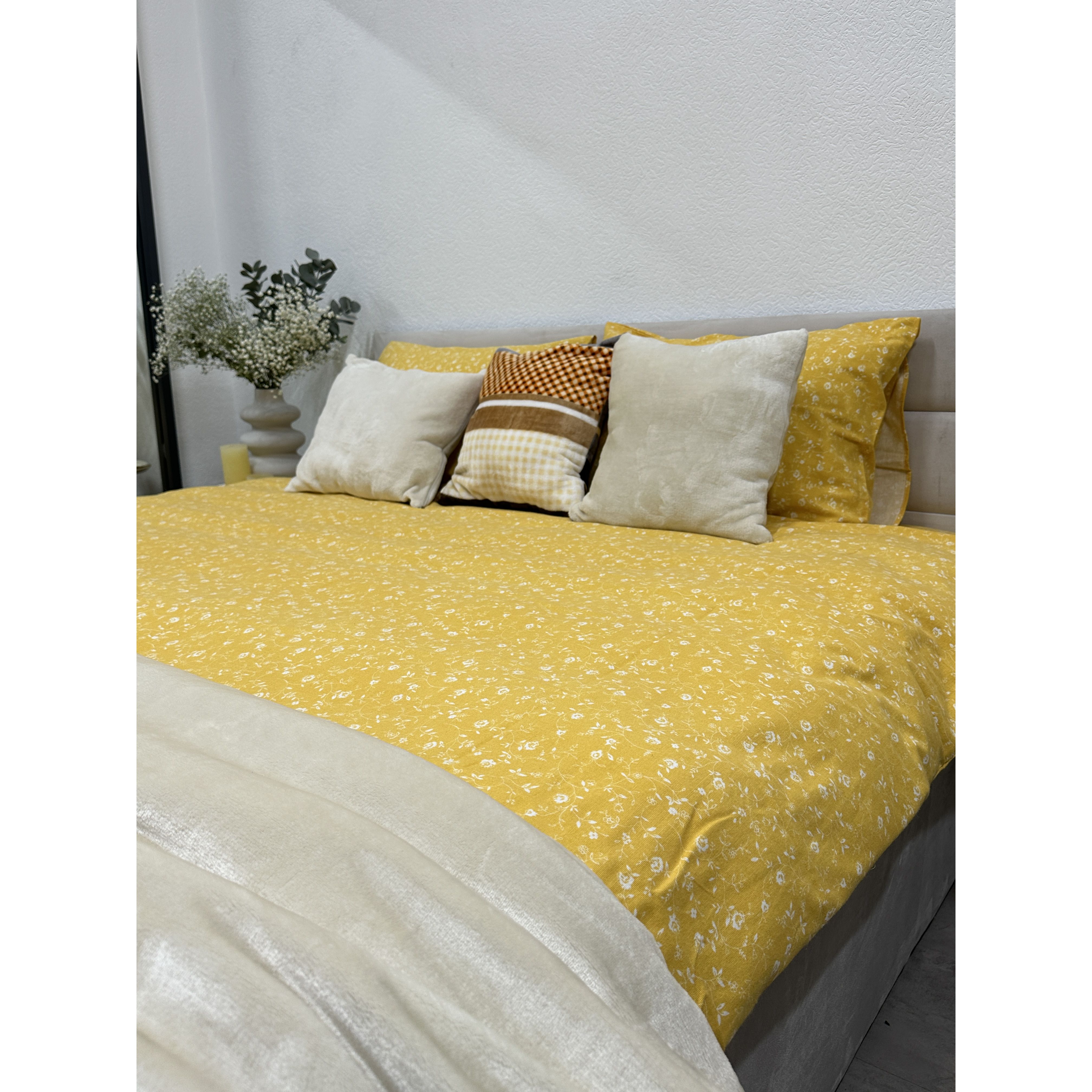 Комплект постельного белья Ecotton двуспальный 250951 Цветок на желтом (24275) - фото 4