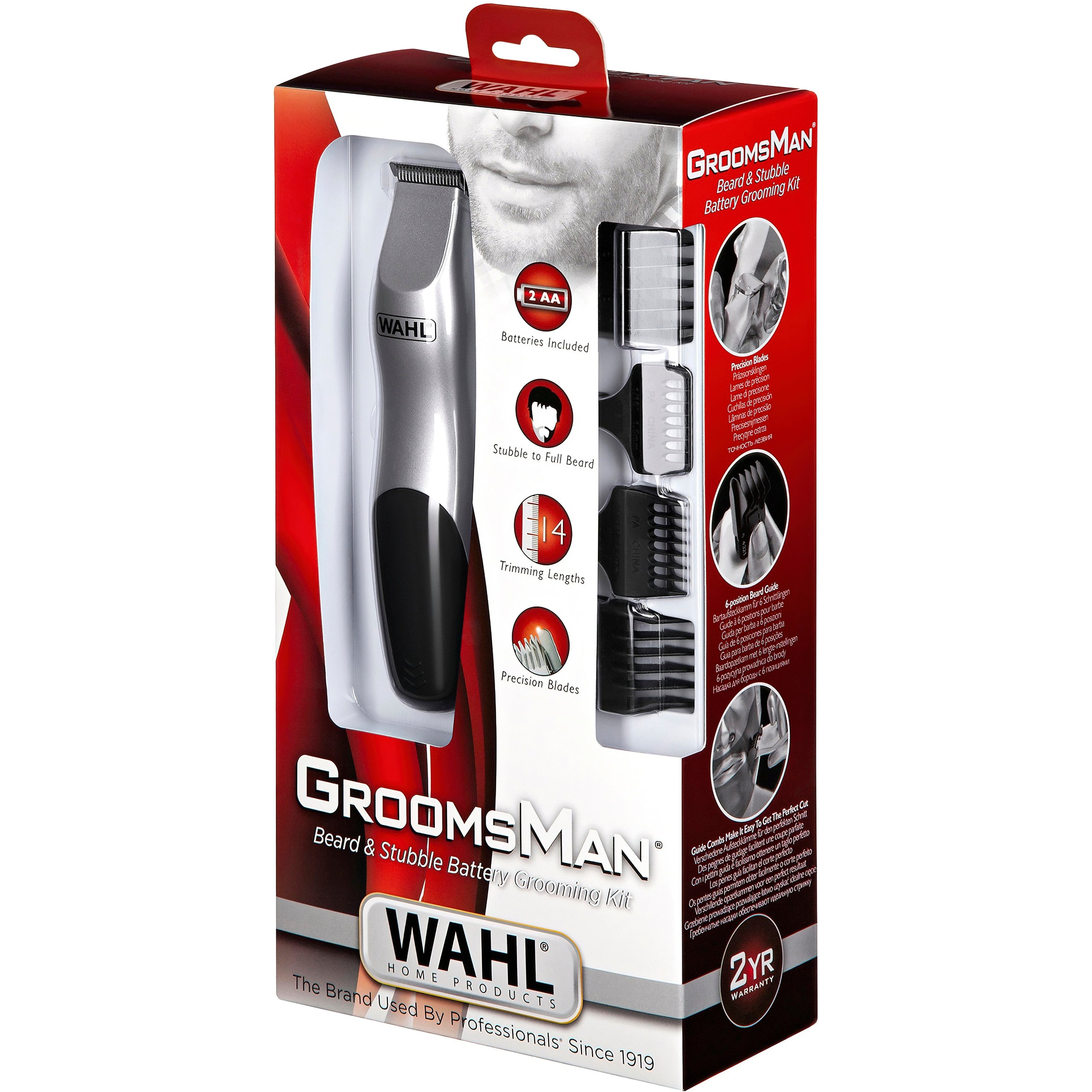 Тример Wahl GroomsMan 09906-716 для бороди та вусів чорно-сріблястий - фото 5