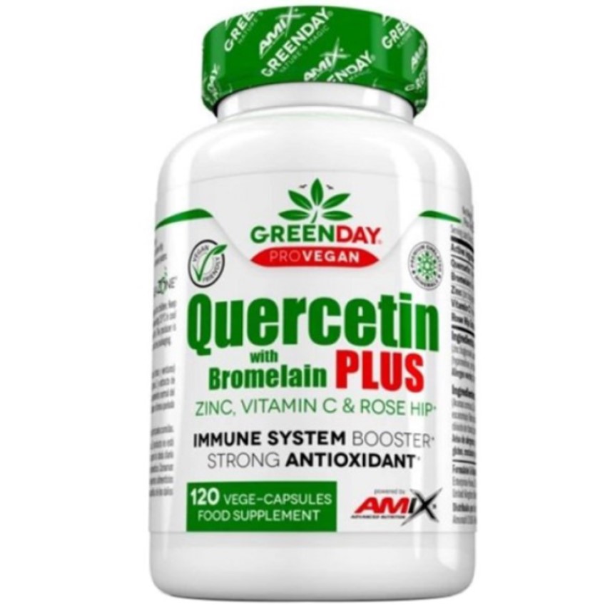 GreenDay ProVegan Quercetin with Bromelain Plus добавка Amix 120 веган капсул - фото 1