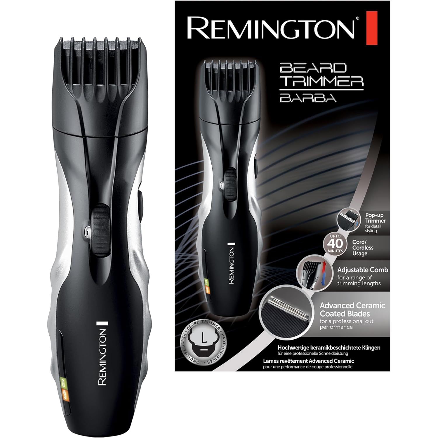 Триммер Remington Barba для бороды и усов черный (MB320C) - фото 3