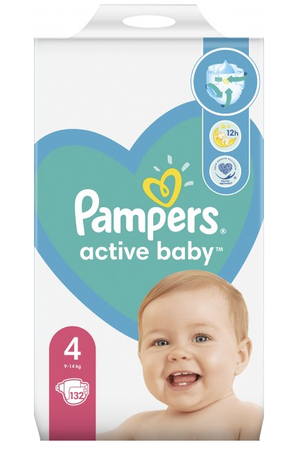 Підгузки Pampers Active Baby 4 (9-14 кг), 132 шт. - фото 2