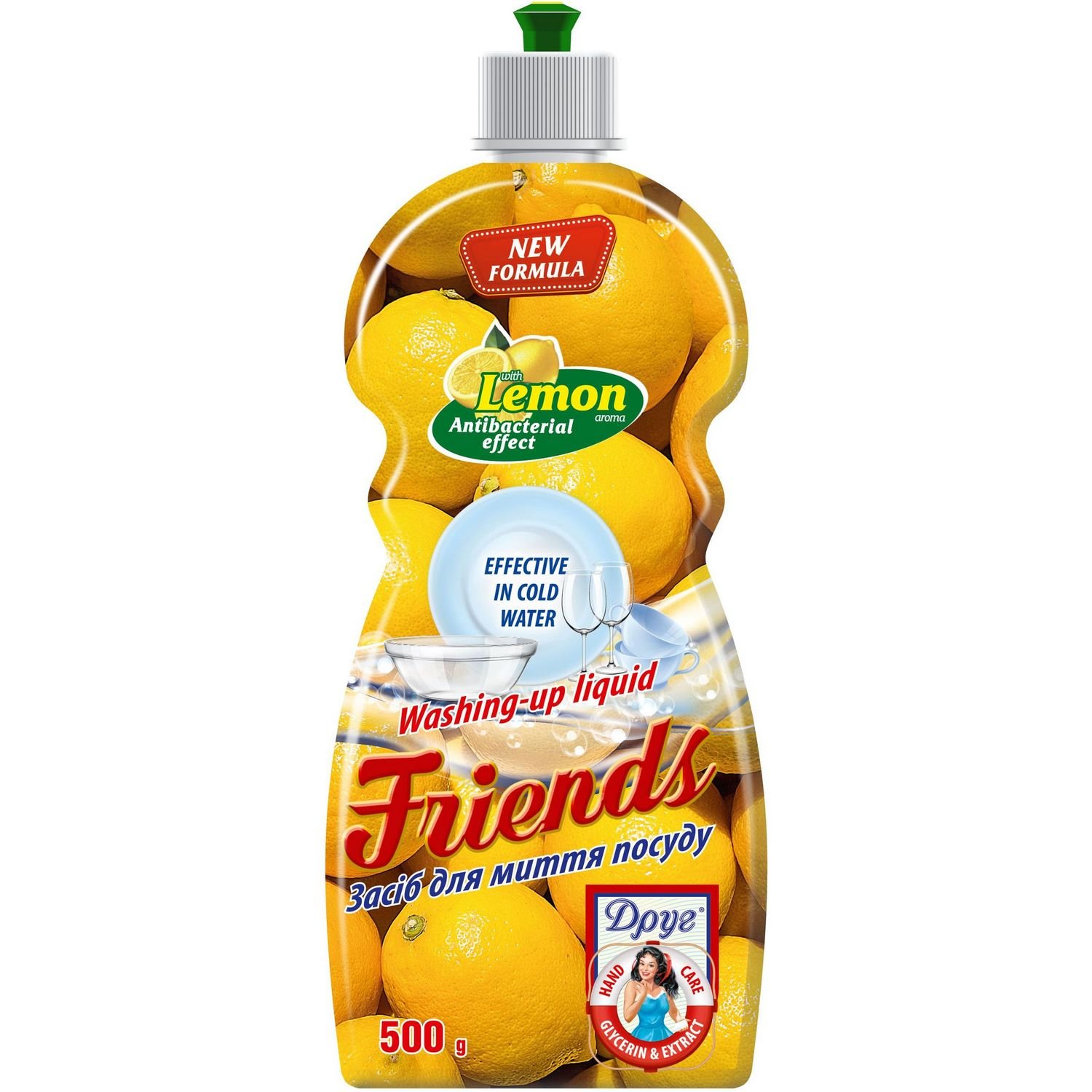 Засіб для миття посуду Friends Лимон, 500 г - фото 1