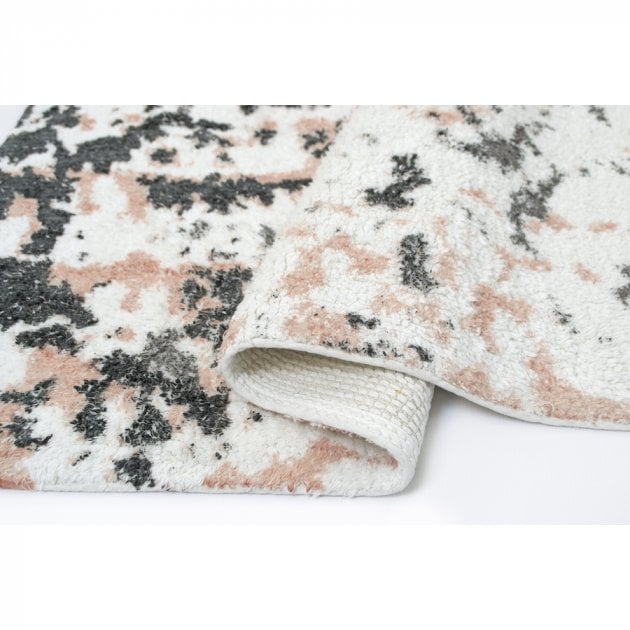 Набір килимків Irya Calist salmon, 90х60 см та 60х40 см, біло-чорний (svt-2000022242752) - фото 3