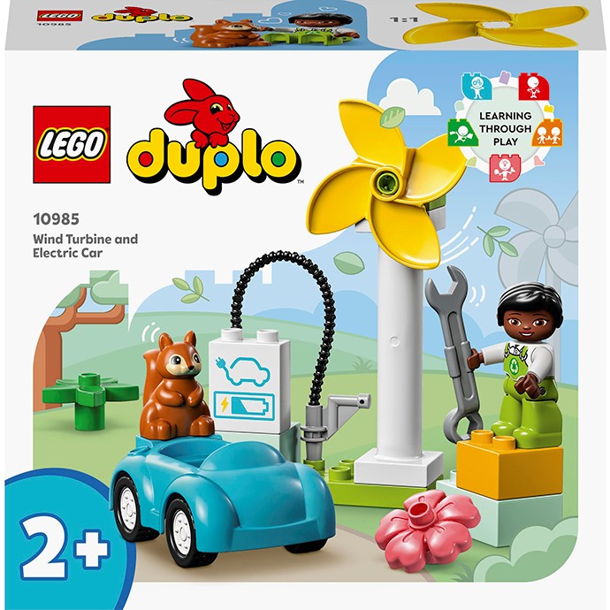 Конструктор LEGO DUPLO Town Вітрова турбіна та електромобіль, 16 деталей (10985) - фото 1