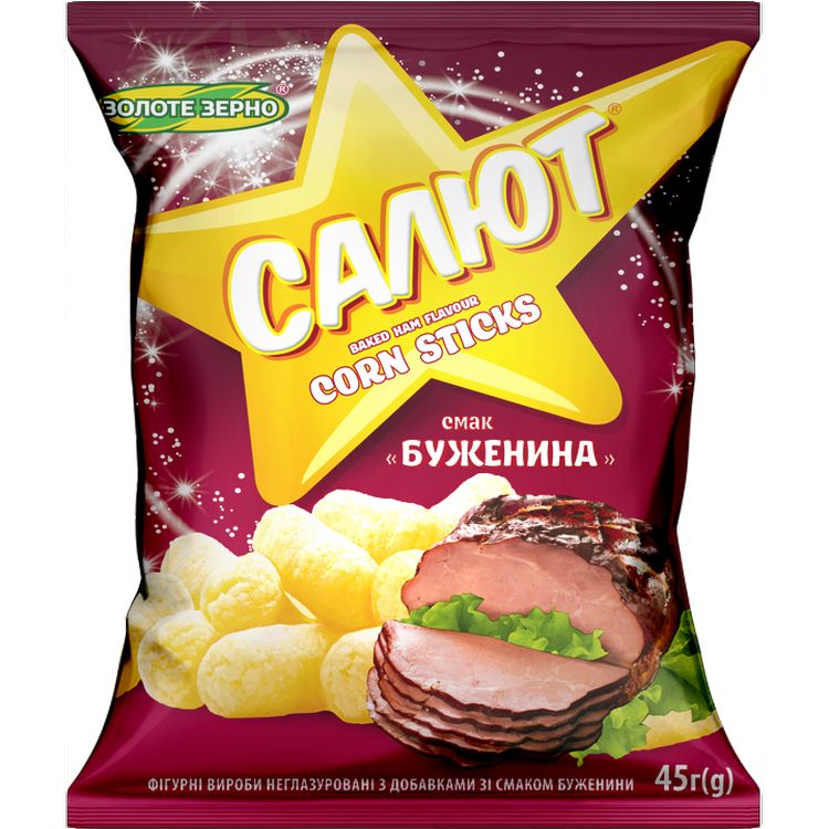 Кукурузные палочки Салют со вкусом буженины 45 г - фото 1